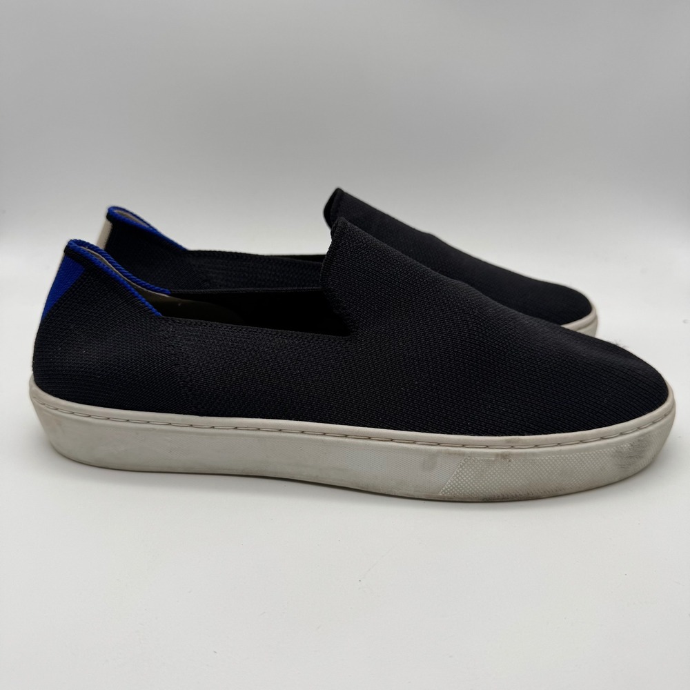 Rothy's Womens Slip On Sneaker Black Knit Casual‎ Comfort Size 7.5 No Insoles